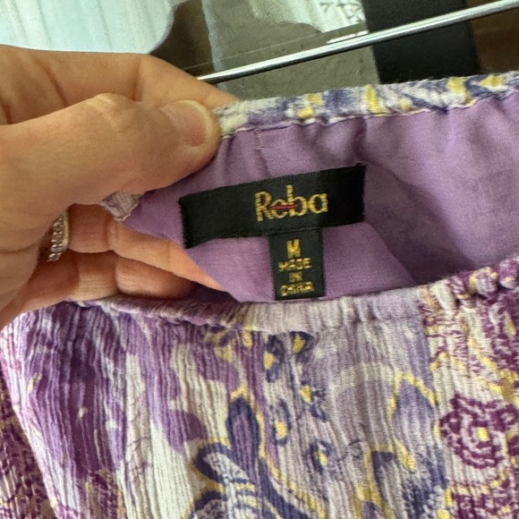 Y2K Vintage Silk midi skirt boho fairycore Reba elastic waist paisley lavender - Picture 10 of 12